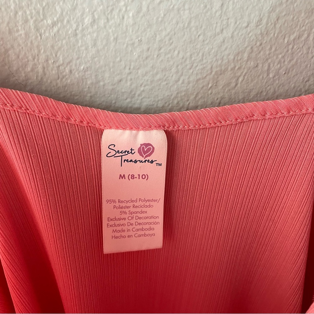 ♦️5/$15♦️ Secret Treasures | Coral Pink Cami Pajama Top - Picture 6 of 8